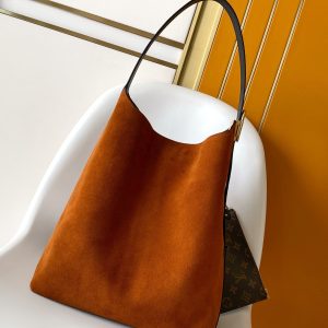 LV Low Key Hobo MM BAg Brown Cognac Suede 268169