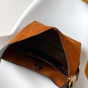 LV Low Key Hobo MM BAg Brown Cognac Suede 268169