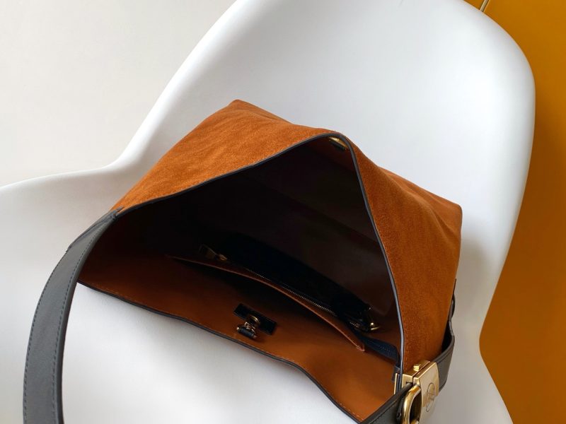 LV Low Key Hobo MM BAg Brown Cognac Suede 268169