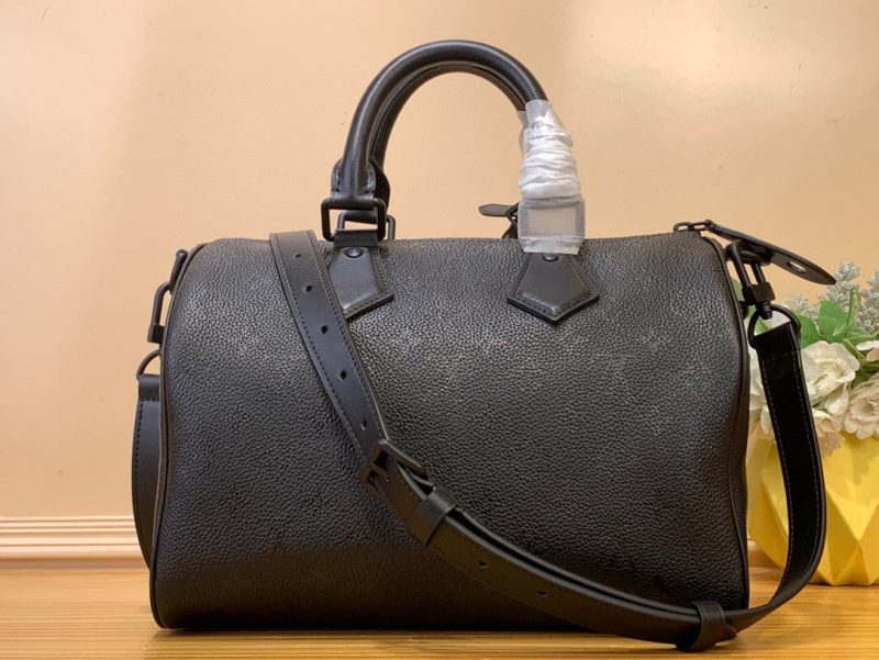 LV Speedy P9 Bandouliere 30 Black Calfskin 203342