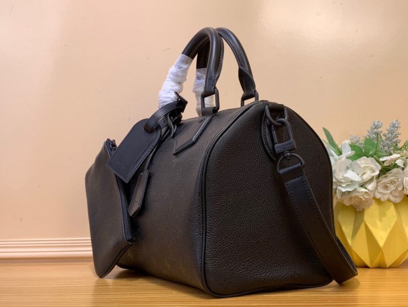 LV Speedy P9 Bandouliere 30 Black Calfskin 203342