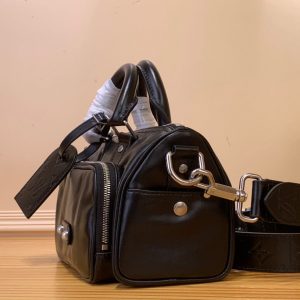 LV Keepall Bandouliere 25 Jmlt Black Calfskin 205345