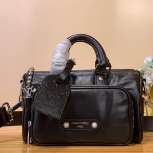 LV Keepall Bandouliere 25 Jmlt Black Calfskin 205345