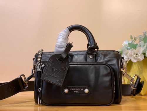 LV Keepall Bandouliere 25 Jmlt Black Calfskin 205345