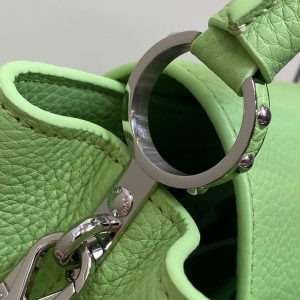 CAPUCINES BB 27 GREEN TAURILLON TURQUOISE SILVER HARDWARE