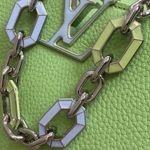 CAPUCINES BB 27 GREEN TAURILLON TURQUOISE SILVER HARDWARE