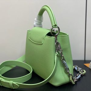 CAPUCINES BB 27 GREEN TAURILLON TURQUOISE SILVER HARDWARE