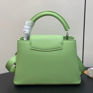 CAPUCINES BB 27 GREEN TAURILLON TURQUOISE SILVER HARDWARE
