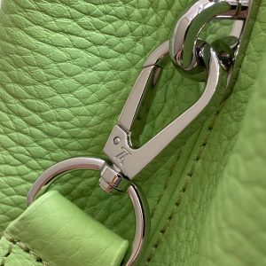 CAPUCINES BB 27 GREEN TAURILLON TURQUOISE SILVER HARDWARE