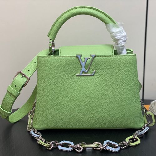 img_e8675cc7_20240704_i1720028224_9481_1_jpg CAPUCINES BB 27 GREEN TAURILLON TURQUOISE SILVER HARDWARE