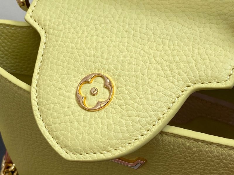 CAPUCINES BB 27 YELLOW TAURILLON GOLD HARDWARE