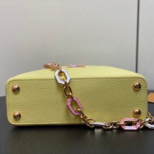 CAPUCINES BB 27 YELLOW TAURILLON GOLD HARDWARE