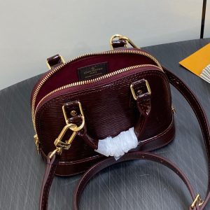 alma nano 18 bordeaux red epi calfskin