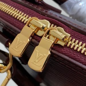 alma nano 18 bordeaux red epi calfskin