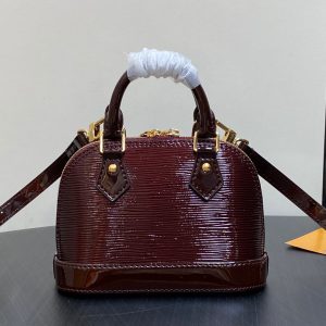 alma nano 18 bordeaux red epi calfskin