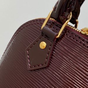 alma nano 18 bordeaux red epi calfskin