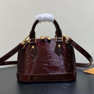 alma nano 18 bordeaux red epi calfskin