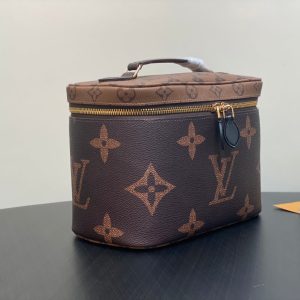 LV Nice BB Bag 24cm Brown Canvas Cowhide 320699