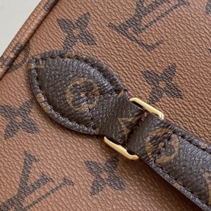 LV Nice BB Bag 24cm Brown Canvas Cowhide 320699