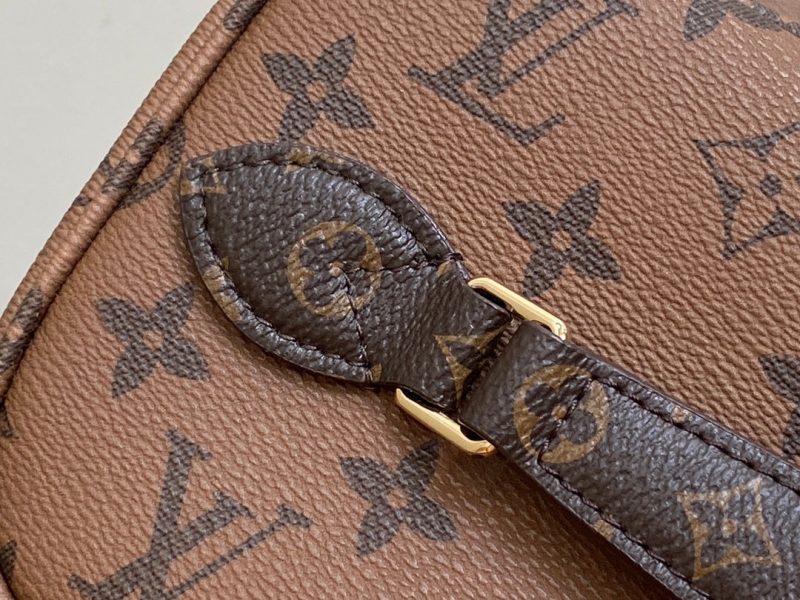 LV Nice BB Bag 24cm Brown Canvas Cowhide 320699