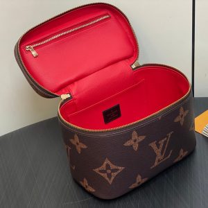 LV Nice BB Bag 24cm Brown Canvas Cowhide 320699