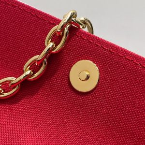 Ivy LV x TM Bag 23.5cm White Red Canvas Cowhide 335272