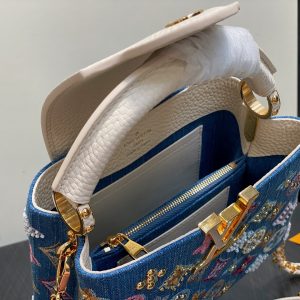 img_e8675cc7_20250621_i1750521044888_5857_0_10_jpg_46a4b1ce-fdca-49b6-a616-6df70b2c951b LV Capucines 21cm Bag Blue mix Colors Denim Leather 338217