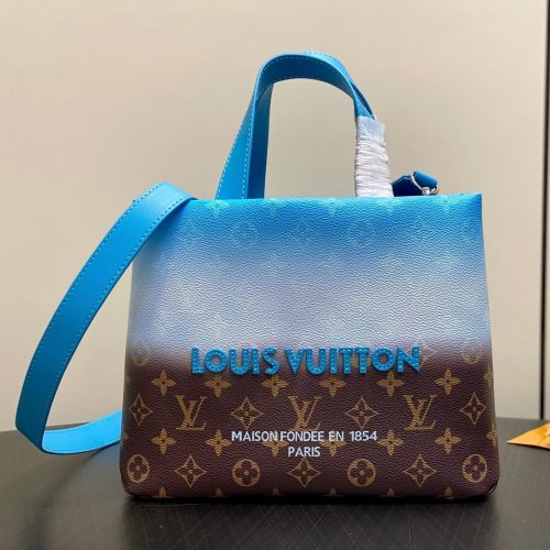 img_e8675cc7_20250909_i1757396610257_2005_0_0_jpg LV 2025 Blue Gradient Square Tote Shopping Bag Cowhide 343985