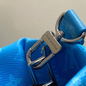 LV 2025 Blue Gradient Square Tote Shopping Bag Cowhide 343985