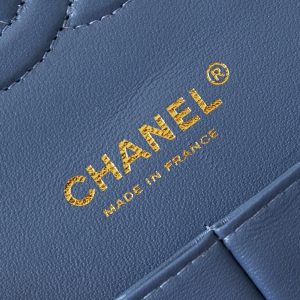 CC 24K Flap Bag 20cm Multi Charm Blue Denim Gold Hardware