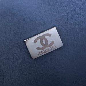 CC 24K Flap Bag 25cm Blue Denim Silver Hardware