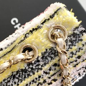 CC 24S Flap Bag Mini 21cm Multicolor Sequin Gold Hardware 238437