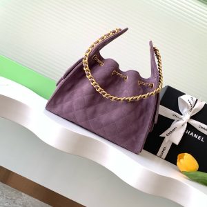 CC 25C Hobo Bag 30cm Purple Suede