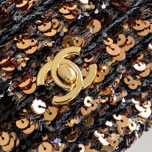 CC 25C Black Bronze Sequin Gold Hardware
