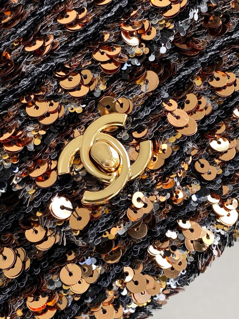 CC 25C Black Bronze Sequin Gold Hardware
