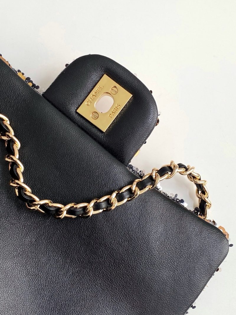 CC 25C Black Bronze Sequin Gold Hardware