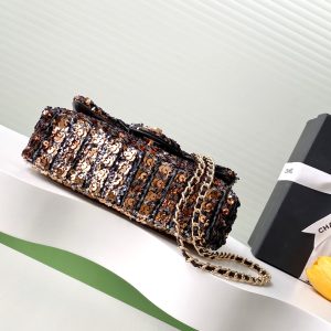 CC 25C Black Bronze Sequin Gold Hardware