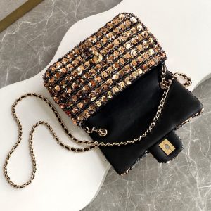 CC 25C Black Bronze Sequin Gold Hardware
