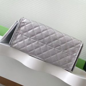 img_ecb71349_20250501_i1746078993124_6971_0_3_jpg CC 25C Hobo Bags 40cm Silver Metalic Grained Calfskin