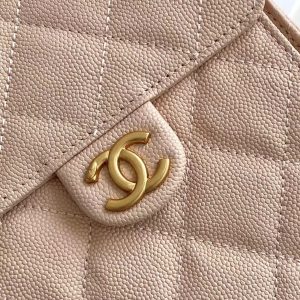 img_ecb71349_20250501_i1746079083285_7591_0_4_jpg CC 25C Hobo Bags 40cm Pink Beige Grained Calfskin