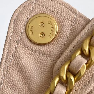 img_ecb71349_20250501_i1746079083935_1793_0_5_jpg CC 25C Hobo Bags 40cm Pink Beige Grained Calfskin