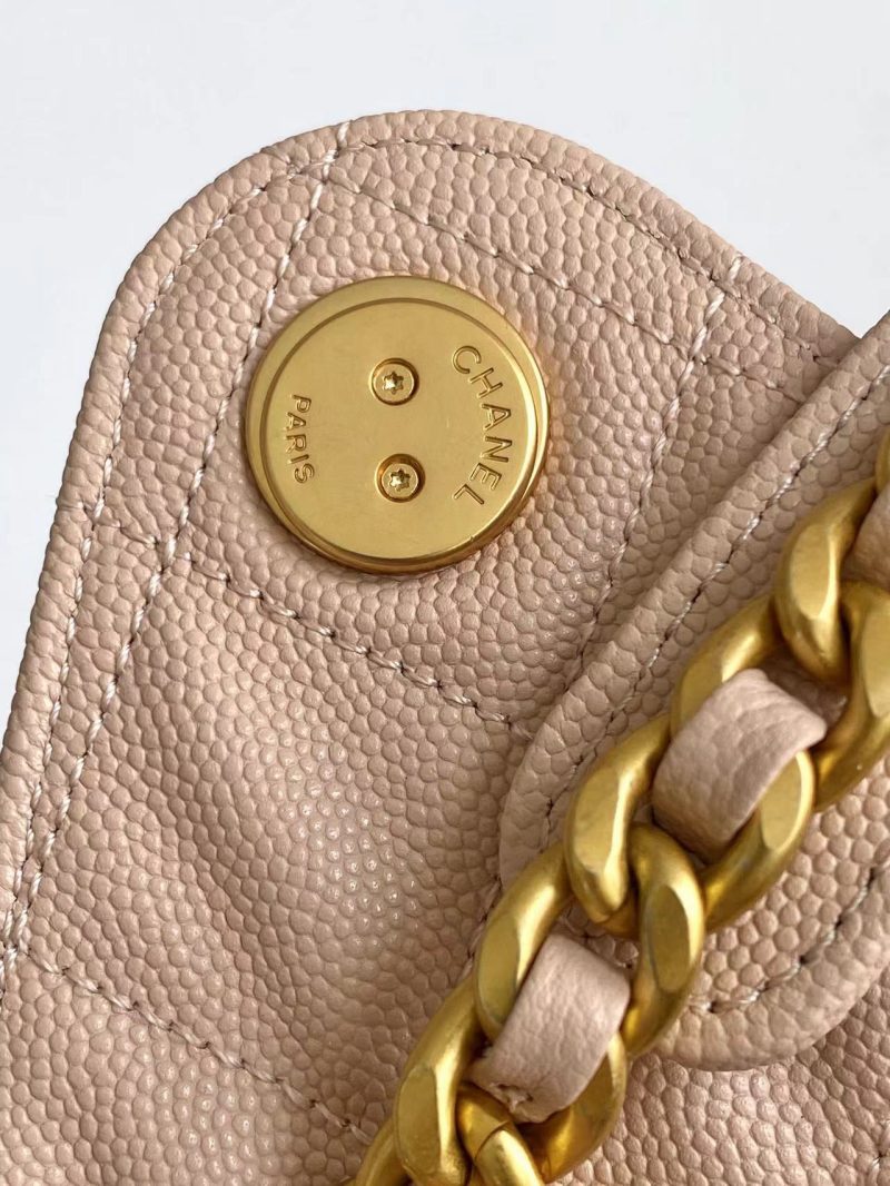 img_ecb71349_20250501_i1746079083935_1793_0_5_jpg CC 25C Hobo Bags 40cm Pink Beige Grained Calfskin