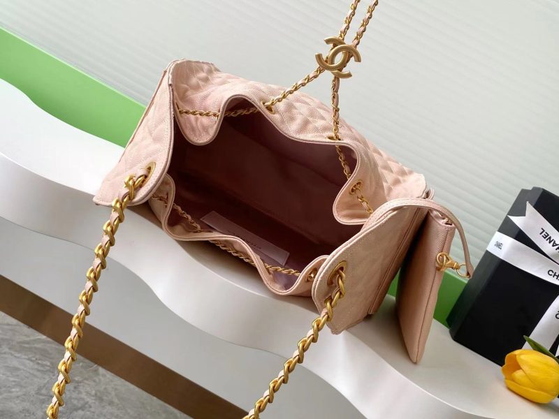 img_ecb71349_20250501_i1746079083937_1378_0_6_jpg CC 25C Hobo Bags 40cm Pink Beige Grained Calfskin