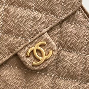 CC 25C Hobo Bags 40cm Brown Grained Calfskin