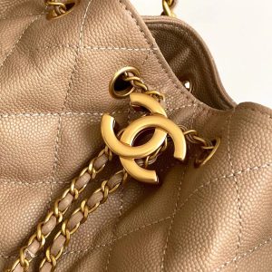 CC 25C Hobo Bags 40cm Brown Grained Calfskin