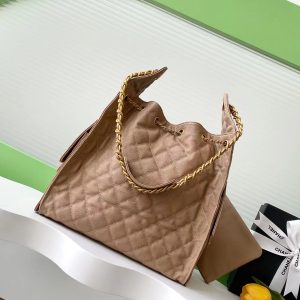 CC 25C Hobo Bags 40cm Brown Grained Calfskin