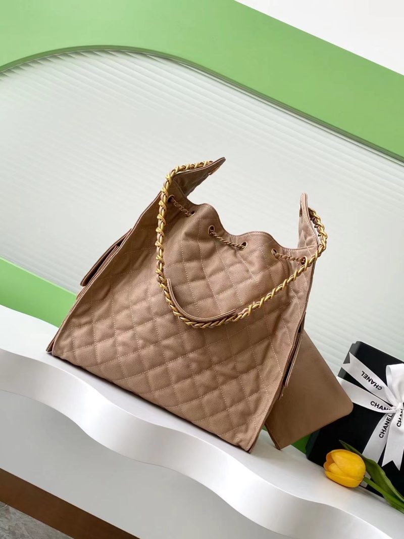 CC 25C Hobo Bags 40cm Brown Grained Calfskin