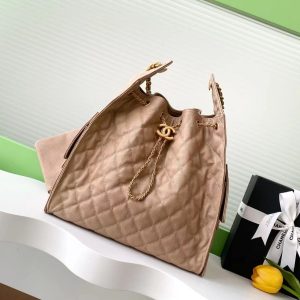 CC 25C Hobo Bags 40cm Brown Grained Calfskin