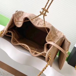 CC 25C Hobo Bags 40cm Brown Grained Calfskin
