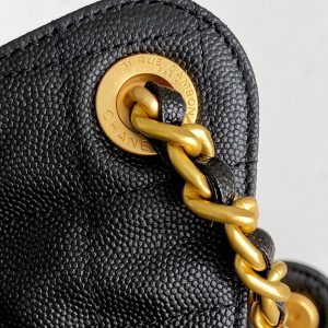 CC 25C Hobo Bags 40cm Black Grained Calfskin